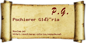 Pschierer Glória névjegykártya
